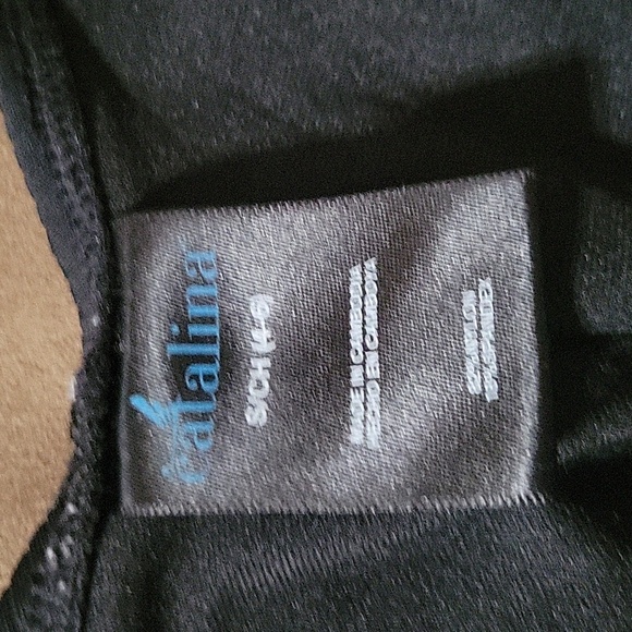 CATALINA One-Piece Black Swimsuit Bathing Suit S Outdoor Beach Coastal Summer - Picture 3 of 4